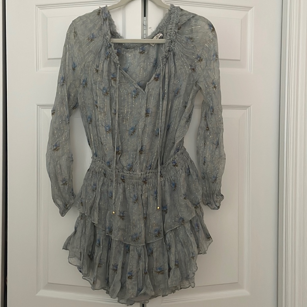 LoveShackFancy Popover dress in blue
